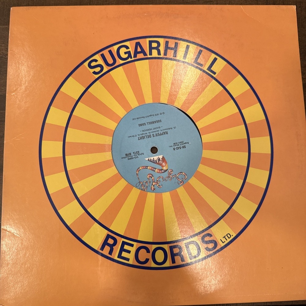 Sugarhill Gang Rapper's Delight Vinyl LP 1979 Sugar Hill Records SH-542 EX